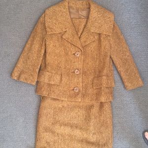 1956 Vintage Nicholas Ungar wool tweed suit